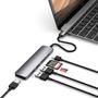 SATECHI Slim USB-C MultiPort Adapter V2 Silver, 4K HDMI, 2 x USB3.0, SD/ MicroSD,  USB-C (ST-SCMA2S)