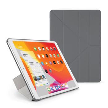 PIPETTO Origami-fodral med TPU-stötfångare för iPad 10,2" 2019/ 2020/ 2021 - Grå (P052-50-7)