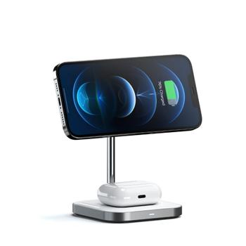 Satechi Aluminum 2-in-1 Magnetic Wireless Charging Stand (ST-WMCS2M)
