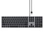 SATECHI Keyboard with Wired USB connection - US English Layout - Silver (ST-AMWKS)