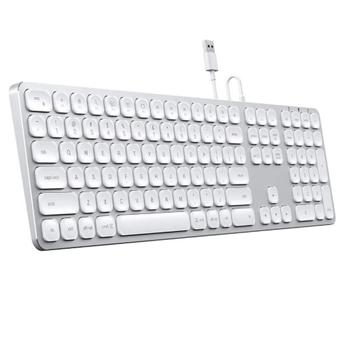 SATECHI Keyboard with Wired USB connection - US English Layout - Silver (ST-AMWKS)