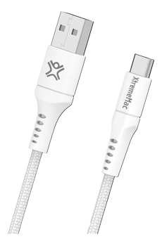 XTREMEMAC PREMIUM BRAIDED USB-C TO USB-A 60W  - 2M - White (XWH-PUC2-03)