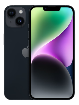 APPLE iPhone 14 - 5G smartphone - dual-SIM / Internal Memory 128 GB - OLED-skärm - 6.1" - 2532 x 1170 pixlar - 2 bakre kameror 12 MP, 12 MP - front camera 12 MP - midnatt (MPUF3QN/A)