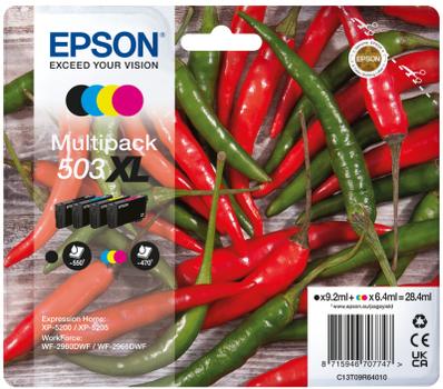 EPSON n 503XL Multipack - 4-pack - XL - black, cyan, magenta, yellow - original - blister with RF/ acoustic alarm - ink cartridge - for Expression Home XP-5200, XP-5205, WorkForce WF-2960DWF,  WF-2965DWF (C13T09R64020)