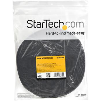 STARTECH 15.2 METER CUT-TO-SIZE HOOK AND LOOP CABLE TIE - BULK CABLE TIE ACCS (HKLP50)