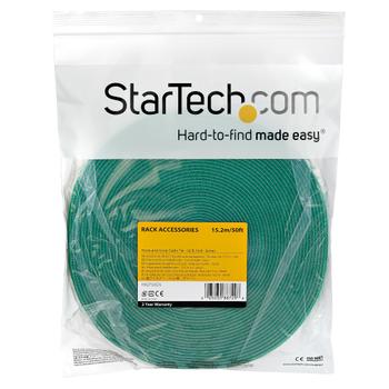 STARTECH 50FT. HOOK AND LOOP ROLL - GREEN - RESUABLE ACCS (HKLP50GN)