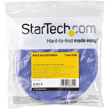 STARTECH 25FT. HOOK AND LOOP ROLL - BLUE - REUSABLE ACCS (HKLP25BL)