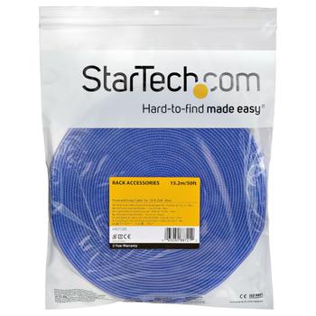 STARTECH 50FT. HOOK AND LOOP ROLL - BLUE - RESUABLE ACCS (HKLP50BL)