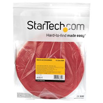 STARTECH 50FT. HOOK AND LOOP ROLL - RED - RESUABLE ACCS (HKLP50RD)