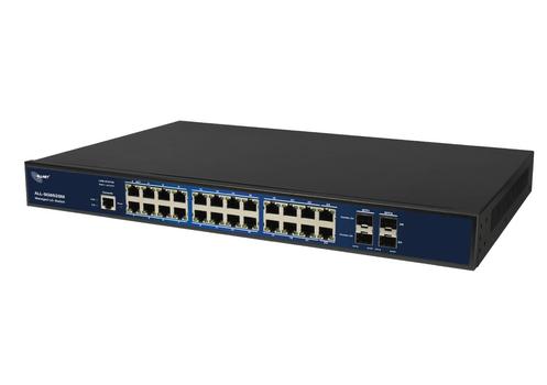 ALLNET Switch full managed 24 Port Gigabit / 24x LAN / 4x SFP / Lüfterlos / 19 / ALL-SG8626M (ALL-SG8626M)