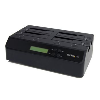 STARTECH StarTech.com 4 Bay USB 3.0/ eSATA Hard Drive Duplicator Dock for 2.5" & 3.5" SATA/ IDE SSD HDD - Standalone 1:3 Copier Docking Station (SATDOCK4U3RE) - Hard drive duplicator - 4 bays (SATA-300) - for  (SATDOCK4U3RE)