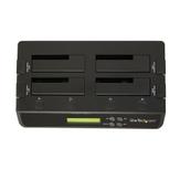 StarTech 4 Bay USB 3.0/ eSATA Hard Drive Duplicator Dock for 2.5" & 3.5" SATA/ IDE SSD HDD - Standalone 1:3 Copier Docking Station (SATDOCK4U3RE) - harddisk-duplekser (SATDOCK4U3RE)