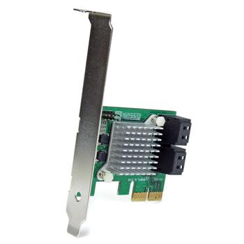 StarTech 4 Port PCI Express 2.0 SATA III 6Gbps RAID Controller Card with HyperDuo SSD Tiering - PCIe SATA 3 Controller Adapter (PEXSAT34RH) - Diskkontroller - SATA 6Gb/s - PCIe 2.0 x2 (PEXSAT34RH)