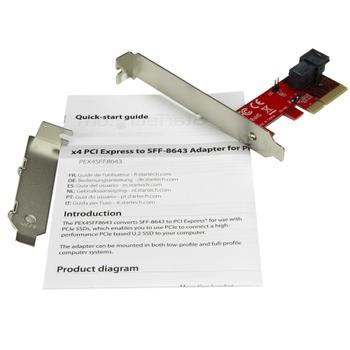 STARTECH x4 PCI Express to SFF-8643 Adapter for PCIe NVMe U.2 SSD (PEX4SFF8643)