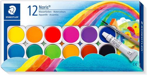 STAEDTLER Paint box w/brush 12 ass colours (888 NC12)