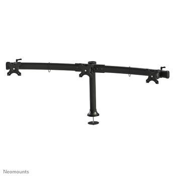 Neomounts by Newstar FPMA-D700DD3 Desk Mount for flatscreens 3x10-27inch 24kg VESA 75x75/ 100x100mm tilt swivel rotatable pivot black (FPMA-D700DD3)