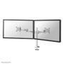 Neomounts by Newstar FPMA-D935DG Desk Mount Grommet Dual Flatscreen 10-27inch VESA 75x75/ 100x100mm tilt swivel rotatable pivot 12kg silver (FPMA-D935DG)