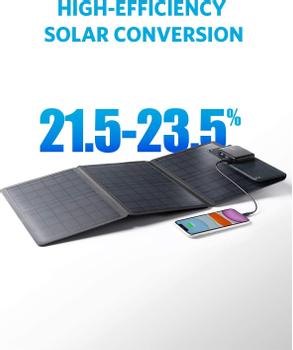 ANKER PowerSolar 24W Solcellelader Slitesterkt og solid materiale,  lad to enheter samtidig (A2424011)
