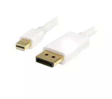 StarTech 2m White Mini DisplayPort to DisplayPort 1.2 Adapter Cable 4k - DisplayPort-kabel - Mini DisplayPort (hann) til DisplayPort (hann) - 2 m - hvit