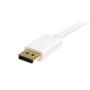 STARTECH 1m White Mini DisplayPort to DisplayPort 1.2 Adapter Cable M/M - 4k (MDP2DPMM1MW)