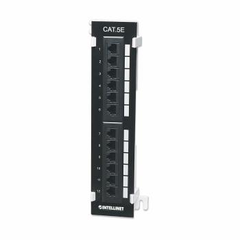 INTELLINET Wall-mount patch panel 12 ports UTP Cat.5e black (162470)
