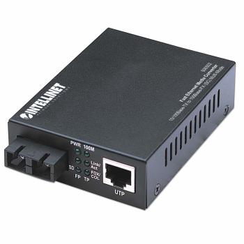 INTELLINET Net Switch Zub ST 10/100 Fast-Ethernet-Medienkonverter (506502)