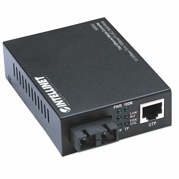 INTELLINET Net Switch Zub ST 10/100 Fast-Ethernet-Medienkonverter (506502)
