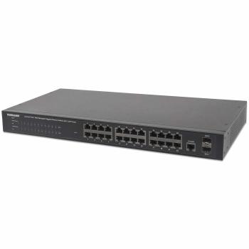 INTELLINET Net Switch 1000T 24P PoE+ (2 SFP-Ports) [bk] (560559)