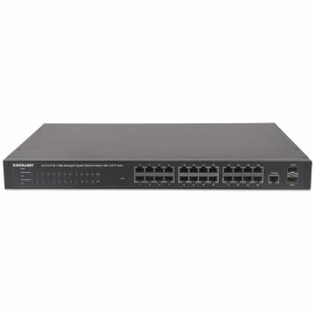 INTELLINET Net Switch 1000T 24P PoE+ (2 SFP-Ports) [bk] (560559)