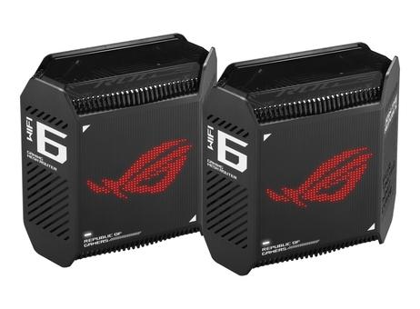 ASUS ROG Rapture GT6 - Wi-Fi-system - 802.11a/ b/ g/ n/ ac/ ax - stasjonær (90IG07F0-MU9A20)