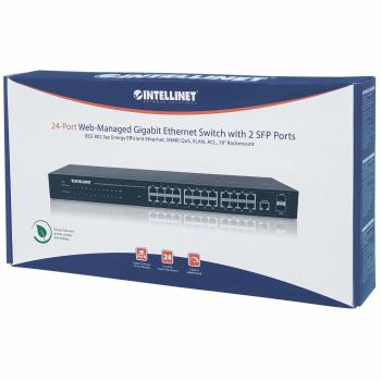 INTELLINET Switch 24x GE Web-Managed Rackmount 2x SFP (560917)