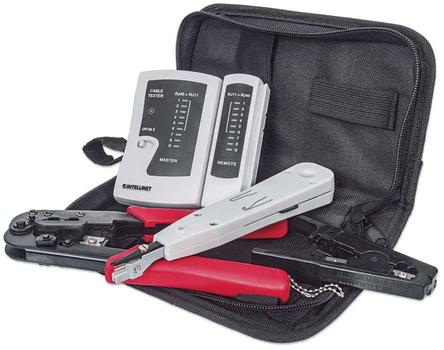 INTELLINET Network tool kit; LAN tester, LSA tool, crimping and stripping tol (780070)