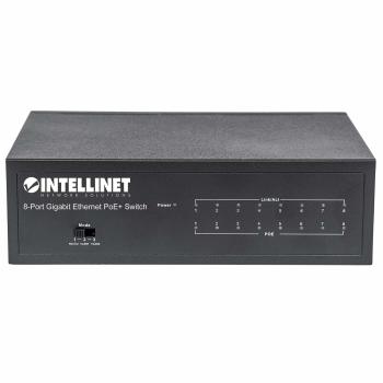 INTELLINET Gigabit switch 8x 10/ 100/ 1000 Mbps RJ45 PoE/PoE+ 802.3at/ af 60W VLAN (561204)