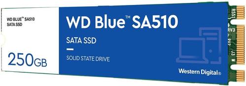WESTERN DIGITAL Blue SA510 250GB WDS250G3B0B - SSD - internal - M.2 2280 - SATA 6Gb/s - blue (WDS250G3B0B)
