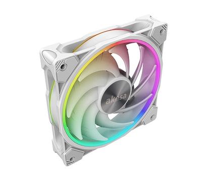 AKASA White LED Premium Cooling Fan with Addressable RGB - 120mm (AK-FN108-WH)