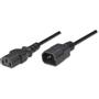 MANHATTAN Kabel Stromkabel C14-St>C13-Bu. 1.8 m [bk]