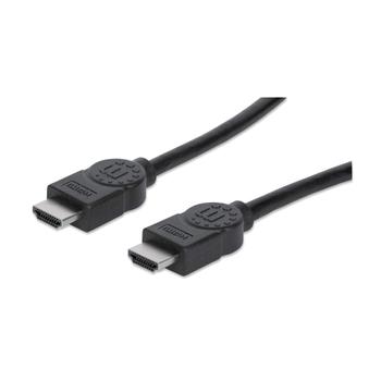 MANHATTAN HDMI kabel  3,0 m sort HDMI han HDMI han 4K, 3D Polybag (306126)