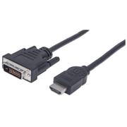 MANHATTAN HDMI-Kabel HDMI A -> DVI(24+1) St/St 1.80m sw