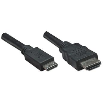 MANHATTAN HDMI-Kabel High Speed Mini A -> A St/St 1.80m sw (304955)