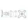 MANHATTAN MH LCD Wall Mount, For One Monitor, Adjustable Mount, Steel, (432351)