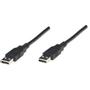 MANHATTAN MH Cable, Hi-Speed USB 2.0, A-Male/A-Male, 1.8m, Black, Poly