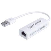 MANHATTAN USB Adapter Manhattan USB 2.0 -> RJ45 Fast Ethernet    weiß