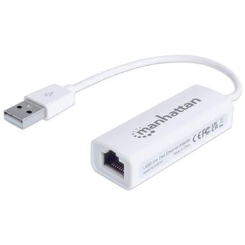 MANHATTAN USB Adapter Manhattan USB 2.0 -> RJ45 Fast Ethernet    weiß (506731)