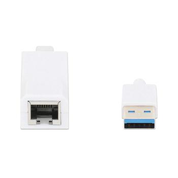 MANHATTAN Adapter USB3.0 St. > Gigabit Ethernet Bu. (RJ-45) [wh] (506847)
