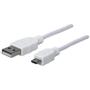 MANHATTAN Kabel USB 2.0 A-St. > micro-B-St. 1,8m [wh]