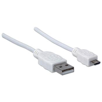 MANHATTAN Kabel USB 2.0 A-St. > micro-B-St. 1,8m [wh] (324069)