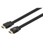 MANHATTAN MH Cable, HDMI Flat, with Ethernet, Male/Male, 0.5m, Black,