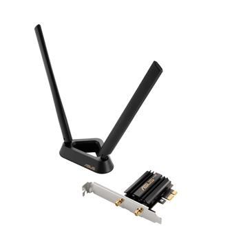 ASUS PCE-AXE59BT WIFI6E (802.11ax) AXE5400 Tri-Band PCIe Wi-Fi Adapter (90IG07I0-MO0B00)