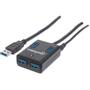 MANHATTAN SuperSpeed USB 3.0 hub, 4 ports, with power adapter