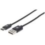 MANHATTAN USB 2.0 USB Type-C kabel 1m Sort 